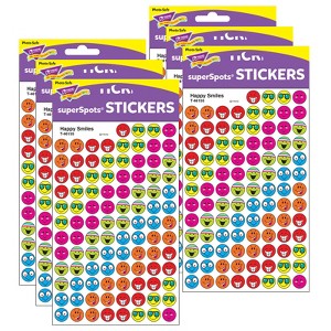 TREND Happy Smiles superSpots® Stickers, 800 Per Pack, 6 Packs - 1 of 4
