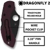 Spyderco Dragonfly 2 Lightweight Folding Pocket Knife with Black Micro-Melt PD#1 Steel Blade | Get Superior Wear Resistant and Toughness, Burgundy - 4 of 4