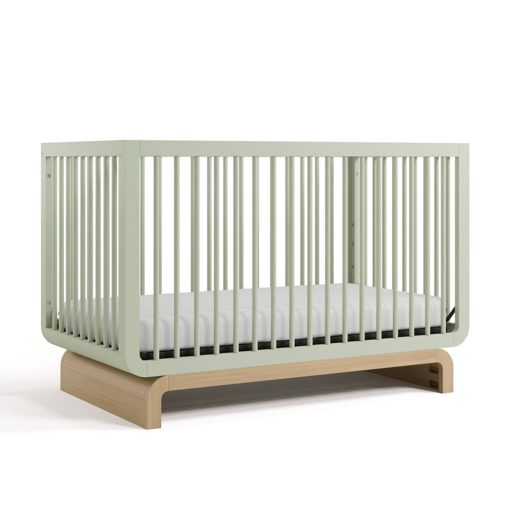 Photos - Cot Storkcraft Santorini 5-In-1 Convertible Crib - Sage/Driftwood