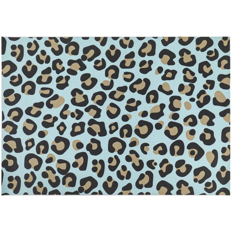 Evergreen Blue Animal Print Layering Mat Inches 11.5 x 9.5 Inches Indoor and Outdoor Decor, 1 of 7