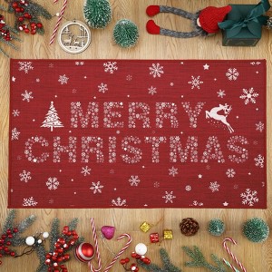 Christmas Door Mat - Welcome Mat for Front Door with Non-Slip Backing - Durable Doormat - Perfect for Outside Entrance Matt - 1 of 4