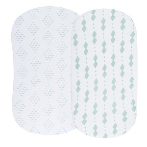 Ely's & Co. Baby Fitted Bassinet  Sheet   100% Combed Jersey Cotton  2 Packs Gender Neutral - 1 of 4