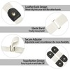 INSPIRE CHIC Women's No Buckle Invisible Elastic Snap Button Belts for Jeans Pants - 2 of 4