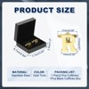 Unique Bargains Men Weddings Gift Classic Alphabet Cuff Links with Box 2 Pcs - 2 of 3