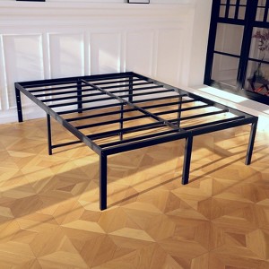 Lusimo 18 Inch Bed Frame Easy Assembly Metal Platform Bed with Steel Slat Support All Sizes - 1 of 4