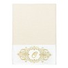 Linum Home Textiles 100% Turkish Cotton MONICA Gold Thread 2PC Embellished Bath Towel Set - 2 of 3