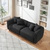 89'' Teddy Velvet 3-Seater Sofa with 4 Pillows, Metal Legs and Solid Wood Frame with Deep Seats - 3 of 4