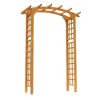 Outsunny 90in Wood Garden Arbor Arch with Trellis Wall for Climbing & Hanging Plants, Decor for Party, Weddings, Birthdays & Backyards - image 4 of 4