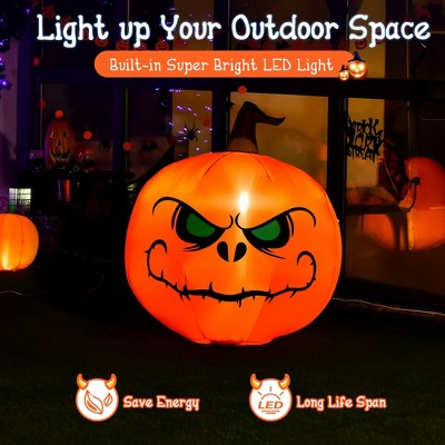4 ft Orange Inflatable Halloween Pumpkin with LED Light