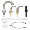 Whizmax Bathroom Faucet, Swan Neck Bathroom Faucets for Sink 3 Hole, 8 Inch Bathroom Faucet with Pop up Drain and Water Lines, Brushed Nickel - 4 of 4