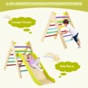 Safstar 2-in-1 Wooden Climbing Triangle Set  Triangle Climber w/ Ramp Multi-color - 4 of 4