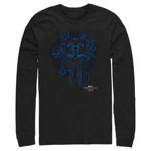 Men's Marvel Spider-Man: No Way Home Black Suit Blueprint Long Sleeve Shirt - 1 of 4