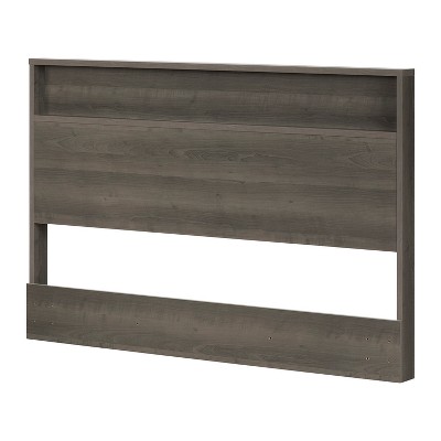 HomeStock Headboard with Shelf-Full/Queen-Gray Maple with Storage Shelf