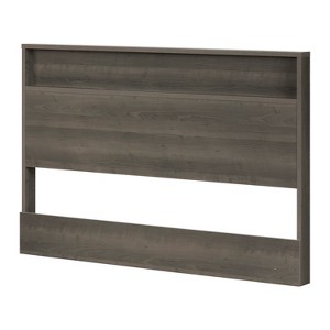 HomeStock Headboard with Shelf-Full/Queen-Gray Maple with Storage Shelf - 1 of 4