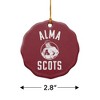 Alma College Scots Logo Porcelain Scalloped Holiday Christmas Tree Ornament - 3 of 4