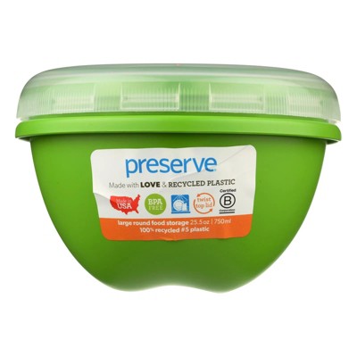 LunaLulink Preserve Large Food Storage Container - Green - Case Of 12 - 25.5 Oz