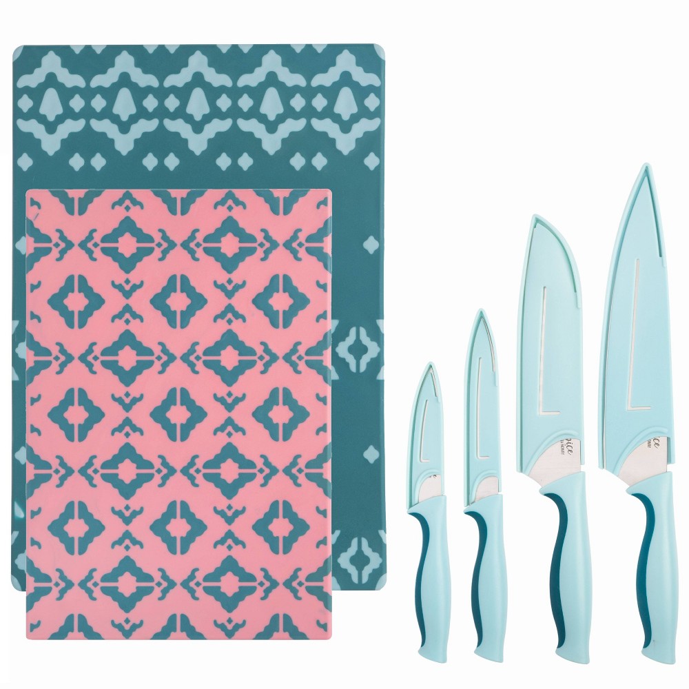 Photos - Kitchen Knife Spice by Tia Mowry 10pc Cutting Board and Cutlery Set