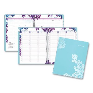 Wild Washes Weekly/Monthly Planner, Flora and Fauna Artwork, 11 x 8.5, Blue Cover, 13-Month: Jan 2025 to Jan 2026 - 1 of 4