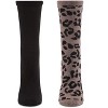 2 Pair Women's Leopard Cashmere Socks - 2 of 4