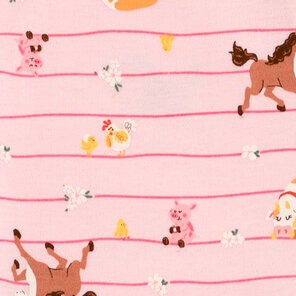 pink, farm animals