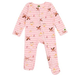 John Deere Tractor Farm Animals Baby Zip Up Sleep N' Play Coverall Newborn to Infant - 1 of 4