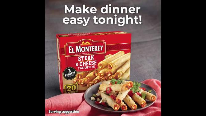 El Monterey Frozen Steak and Cheese Taquitos - 20oz/20ct, 2 of 14, play video
