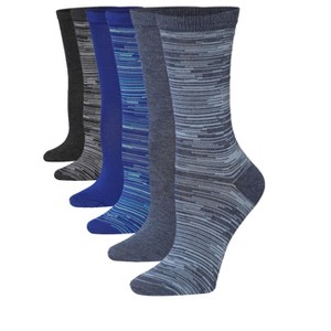 Tipi Toe Women's 6-Pairs Colorful Shades Funky Space Dye Patterned Crew Dress Socks - 1 of 1
