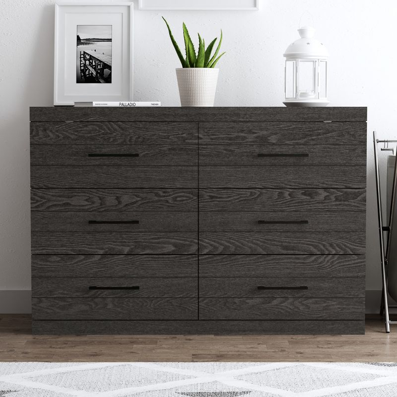 Galano Hamsper 6-Drawer Dresser (31.7 in. × 46.5 in. × 16.3 in.) in Dusty Gray Oak, Knotty Oak, Dark Gray Oak, Concrete Gray, 1 of 10