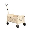 Lightweight Portable Heavy Duty Folding Beach Wagons With Wheels, Outdoor Garden Carts For Camping With Large Capacity-Cuddlewood - 2 of 4