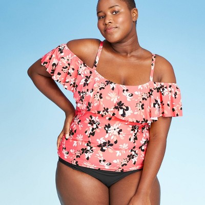 cold shoulder plus size swimsuit