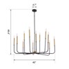 Maxax 22.9" 12-Light Dimmable Gold Iron Chandelier - 4 of 4