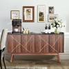 UbMelt 55.11"SideBoard Cabinet,Modern Sideboard Buffet Cabinet with 4 Doors and Wood Legs for Living Room,Kitchen,Dinning Room - 2 of 4