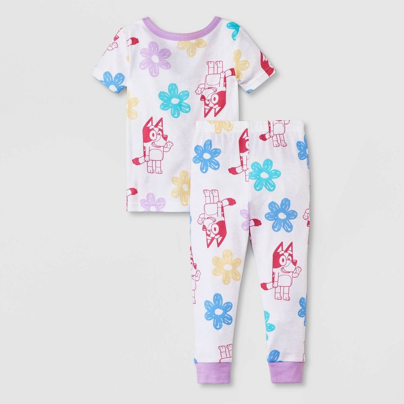 Toddler Girls&#39; 4pc Bluey Snug Fit Pajama Set - Purple, 2 of 7