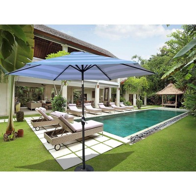 PAGED 9FT Patio Umbrella Modern Outdoor Market Umbrella with Tilt, Crank and 6 Ribs for Garden and Poolside, Base Not Included