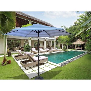 PAGED 9FT Patio Umbrella Modern Outdoor Market Umbrella with Tilt, Crank and 6 Ribs for Garden and Poolside, Base Not Included - 1 of 4