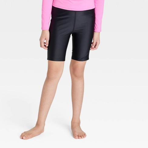 Girls black deals swim shorts