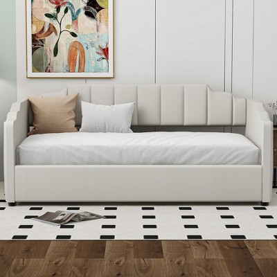 Full/Twin Size Storage Daybed, Upholstered Platform Bed Frame with Underneath Storage -ModernLuxe