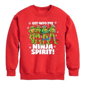 Boys' - Teenage Mutant Ninja Turtles - Get Into The Ninja Spirit Graphic Long Sleeve Fleece Sweatshirt - 1 of 4