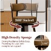 DYHOME 26" Swivel Counter Height Bar Stools with Wood Back and Faux Leather Seat, Set of 2 - 4 of 4