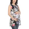 Maternity Pleated Front Sleeveless Tunic Top - White Mark - 4 of 4