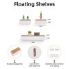 Syemin Decorative Wall Shelf Wall Floating Shelves Wall Wood Decor Storage Shelves Wall Mounted Shelf Storage Hanging Shelf, Beige, 23.62"*5.91"*2.36" - 3 of 4