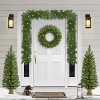 Puleo 5 Piece Pre-Lit Alberta Artificial Christmas Decor Set Featuring 2 Trees 1 Wreath and 2 Garland - 2 of 4