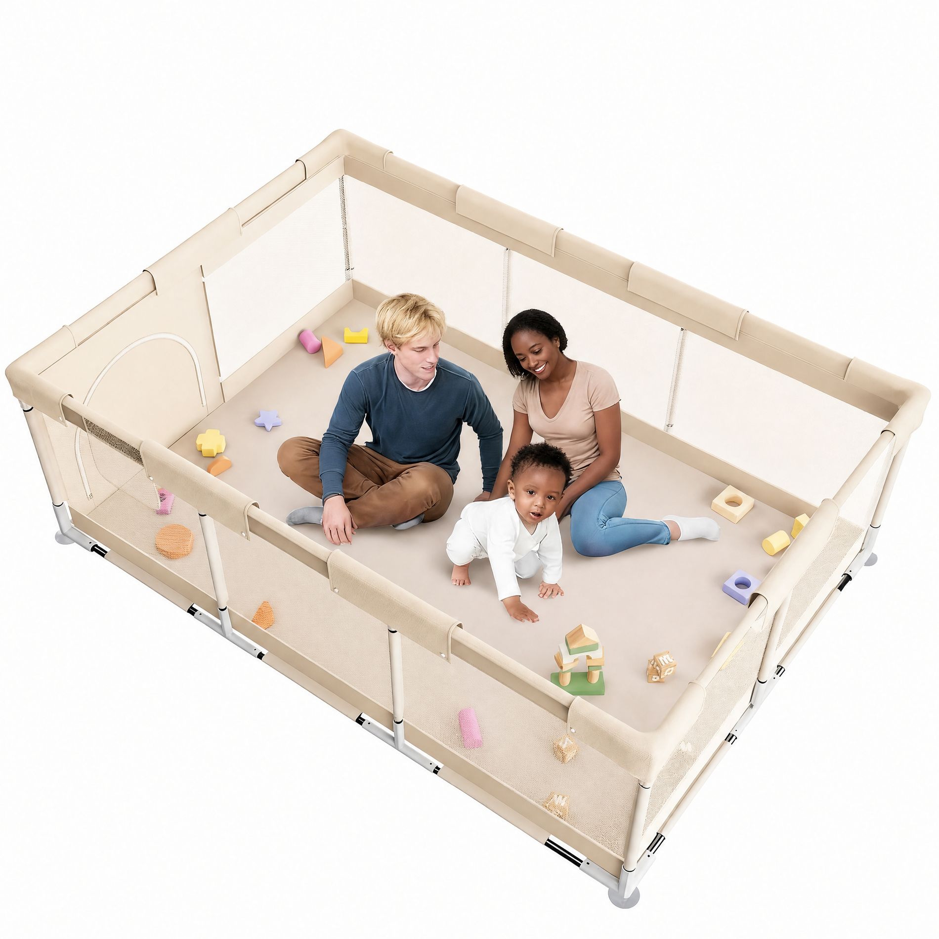 Large Baby Playpen – 47×70.86in Toddler Play Yard, Indoor Activity Fence for Apartments, Safe & Spacious Play Area