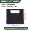Unique Bargains Classroom Washable PVC Name Card Slots Chair Pockets 6 Pcs - 2 of 4