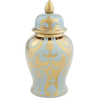 Kensington Hill Kensigton Hill Whittier Gold and Sage 14 5/8" High Ginger Jar with Lid