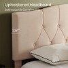 Platform Bed Frame with Adjustable Linen Upholstered Headboard, NO Box Spring Needed - 4 of 4