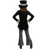 HalloweenCostumes.com Girl’s Deluxe Dark Mad Hatter Costume | Wonderland Outfit with Jacket, Vests, Pants, Bowtie, & Hat - 4 of 4
