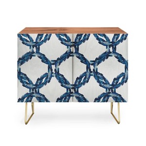 Morgan Kendall Feather Wreaths Walnut Credenza - Deny Designs - 1 of 3
