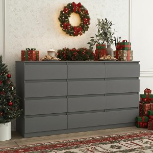 Resenkos Modern Mid Century 6 Drawer Wide Dressers Chests for Bedroom, Chest of Drawer Organizer - 1 of 4