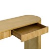 Sapphtopaz Modern Console Table with 2 Drawers and Shelf, Entryway Table with Vertical Stripes, TV Stand for Living Room, Entryway, Hallway - 2 of 4